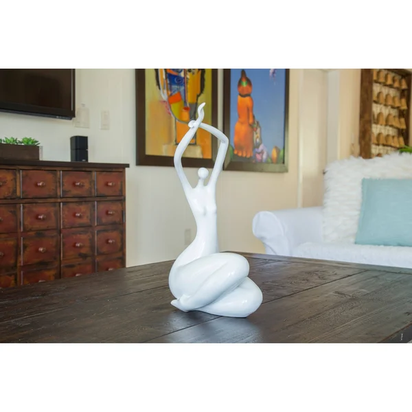 Lady Resin Sculpture Finesse D閏or Color: White