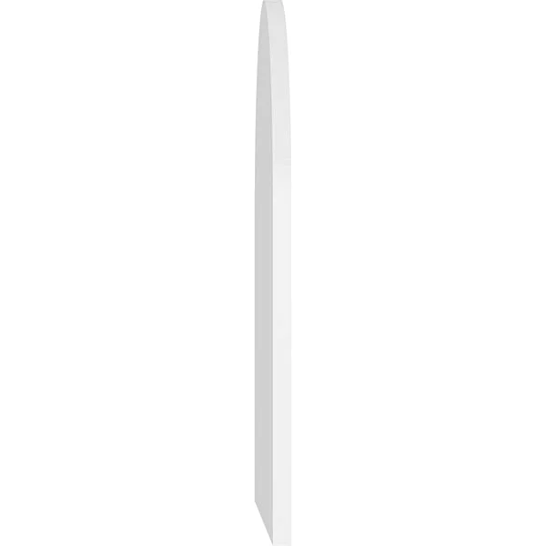 Ekena Millwork GVPRT40X4001SN 40x22W x 40x22H Round Top Surface Mount PVC Gable Vent: Non-Functional, w/ 3-1/2x22W x 1x22P Stand