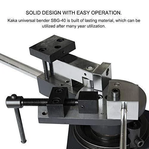 Kaka Sbg-40 Heavy-Duty Universal Bender, High Capacity Flat Bar, Square Bar and Round Bar Metal Bender, Combination of Scroll, R