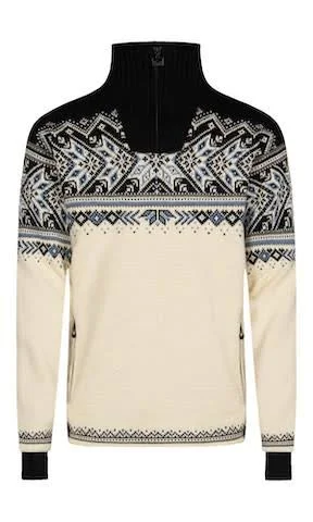 Dale of Norway Vail Weatherproof Sweater White - Men Casual Pullover (Size XL - Color Offwhite - Smoke - Navy - Blue)