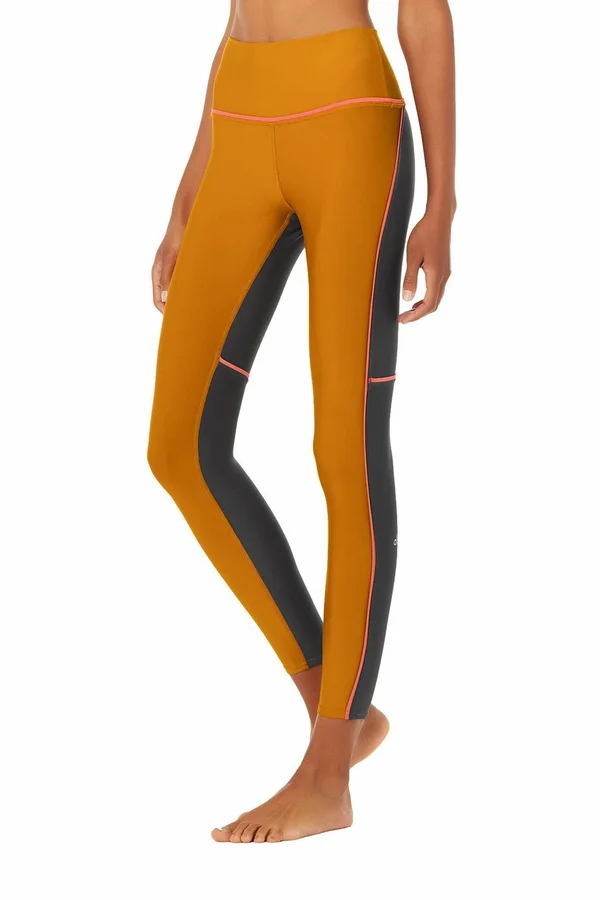 Alo Yoga - 7/8 High-Waist Element Legging in Bronze/Anthracite, Size: XS