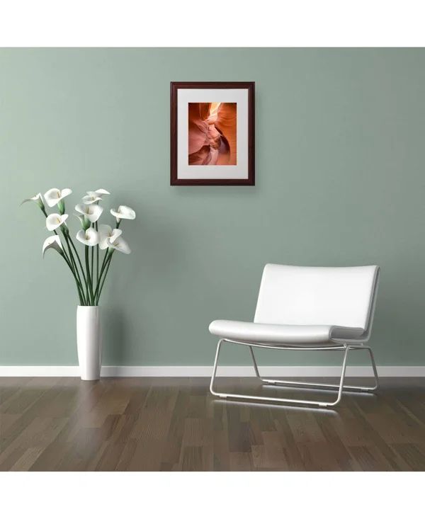 Trademark Fine Art Spiral I by Moises Levy Matted Framed Art, 16 by 20-Inch, Wood Frame