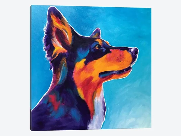 DawgArt Canvas Art Picture - Kona The Aussie ( Animal Art > Dogs > Australian Shepherds art)