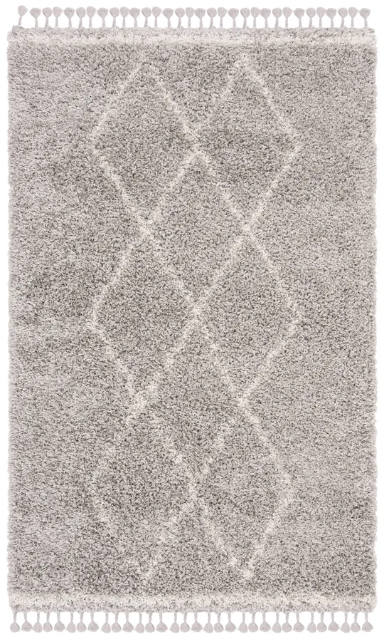 Safavieh Pro Lux Shag PLX435F 5&0x22 x 8&0x22 Grey, Cream Area Rug
