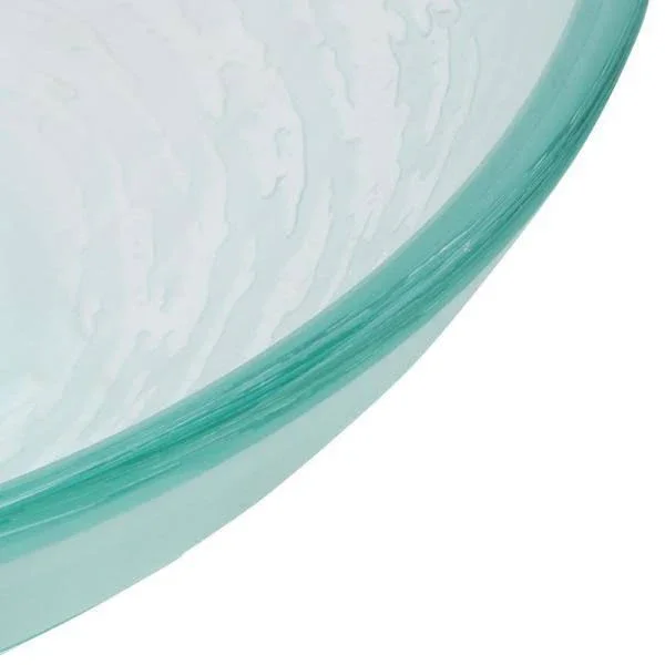 Pegasus G-242 Swirl Glass Vessel Sink, Frosted