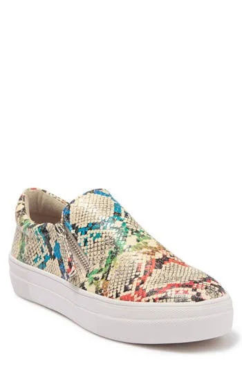 Steve Madden Glaammar Zip Platform Sneaker, Size 7 - Rainbow Snake at Nordstrom Rack