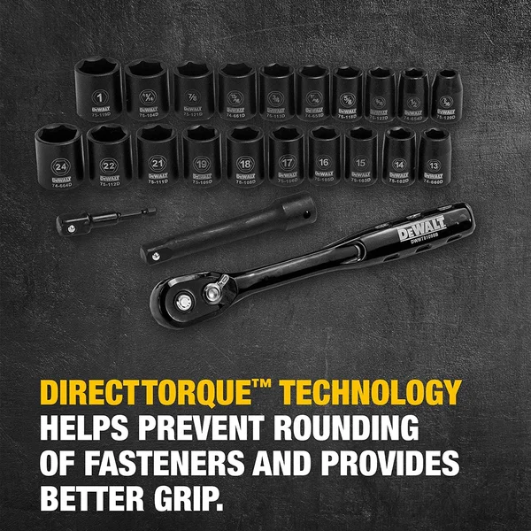DeWalt DWMT74739 23 Piece 1/2x22 Drive Combination Impact Socket Set
