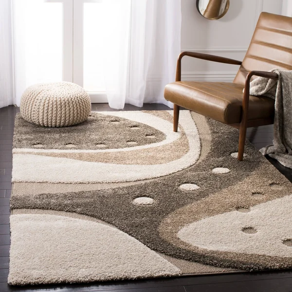 Safavieh 8& x 10& Shag Florida Shag 473 Dark Blue - Ivory Rug