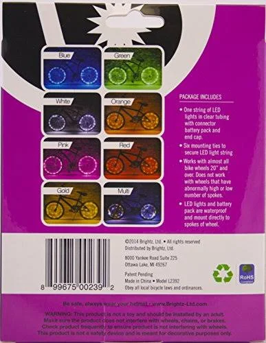 Brightz LTD Wheel LED Bicycle Accessory Light 2-Pack Bundle for 2 Tires Pink