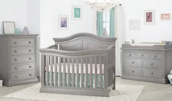 Sorelle Providence 7-Drawer Double Dresser in Stone Grey