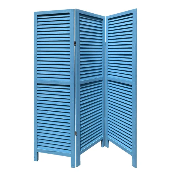 48x22 x 67x22 White Wood Shutter Screen
