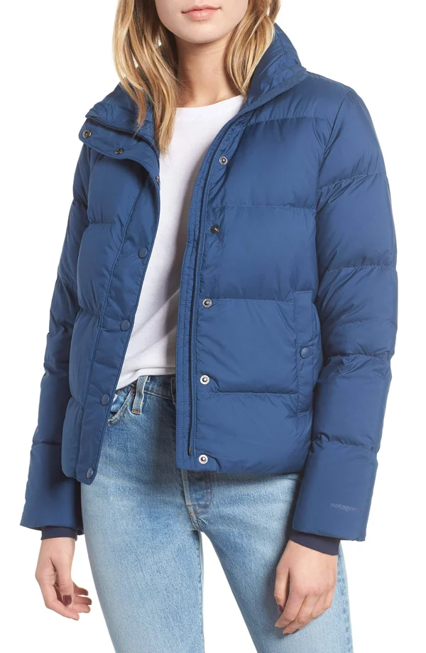 Patagonia Women's Silent Down Jacket Blue XL