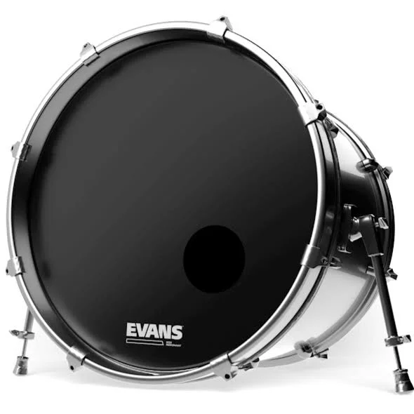 Evans EQ3 Resonant Black Bass Drum Head, 18x22