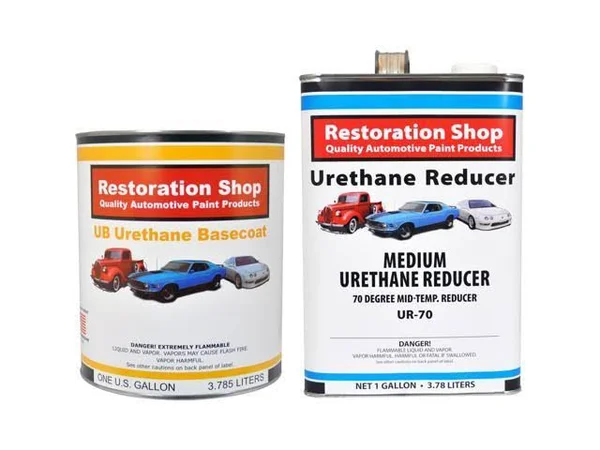 Restoration Shop - Complete Medium Gallon Kit - Jet Black Urethane Basecoat/Clearcoat Car Auto Paint