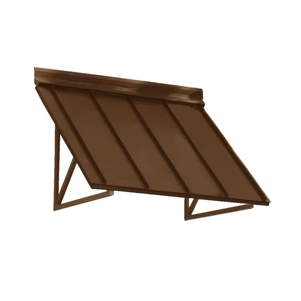 Awntech Houstonian 68-in Wide x 24-in Projection Copper Solid Fixed Patio Awning - H22-L-5COP