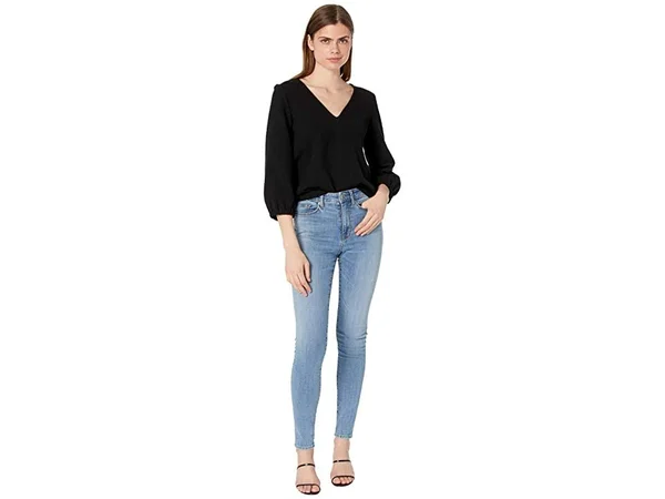Madewell Texture & Thread Full Sleeve Top - Size Xs - True Black at Nordstrom Rack
