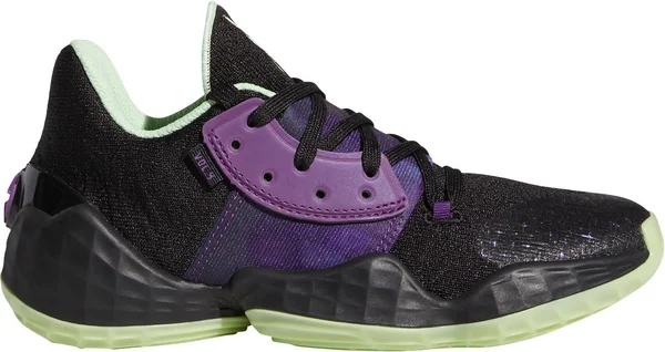 Adidas Harden Vol. 4 Shoes Core Black 3.5 Kids - Basketball Shoes