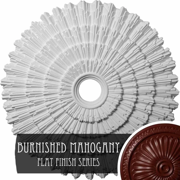 24 3/4x22OD x 3 1/4x22ID x 1 7/8x22P Eryn Ceiling Medallion (Fits Canopies Up to 4x22) - Hand-Painted Brushed Mahogany