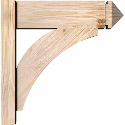 Ekena Millwork OUT06X18X18THR03RDF 6x22W x 18x22D x 18x22H Thorton Rough Sawn Arts and Crafts Outlooker - Douglas Fir