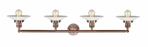 Innovations 215-ac-g1 Antique Copper Halophane 4 Light Bath Vanity Light