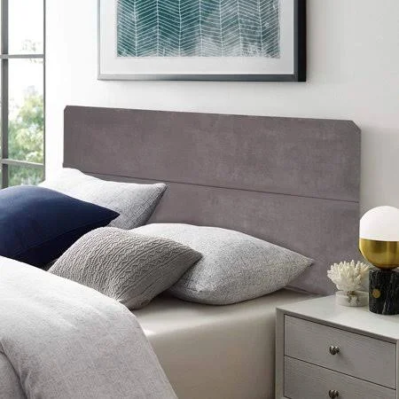 Greaton, Upholstered Fabric Headboard, Grey, Twin Size (Includes Headboard Only)
