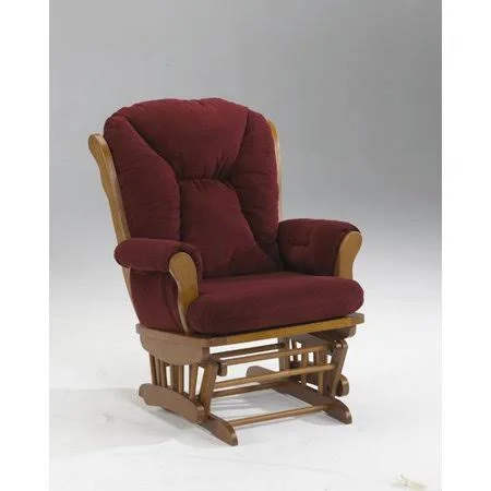 Escolta Wooden Rocker Glider Loon Peak Body Fabric: Platinum Ivory-20087, Frame Color: Espresso