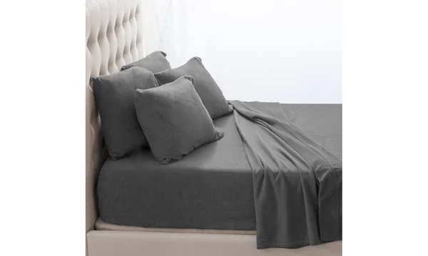 Bare Home Polar Fleece Sheet Set - Grey - Full XL