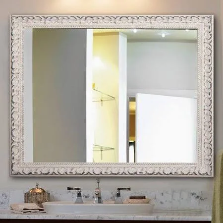 Rectangle French Victorian Wall Mirror Size: 32x22 H x 36x22 W
