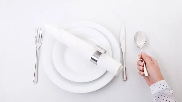 MUZA 24 Piece Stainless Steel Flatware Set - Silver