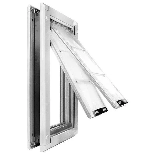 Endura Flap Double Flap Pet Door for Doors - Black - Medium