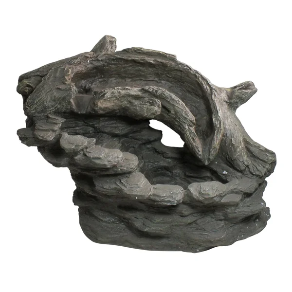 27x22 Faux Wood and Rock Outdoor Garden Water Fountain - 33377648