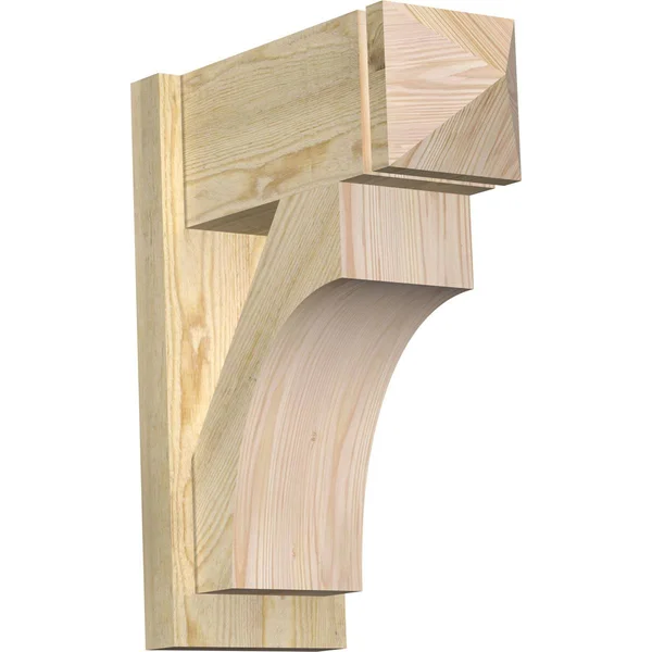 Ekena Millwork OUT08X18X22WTL03RDF 8x22W x 18x22D x 22x22H Westlake Rough Sawn Arts and Crafts Outlooker - Douglas Fir