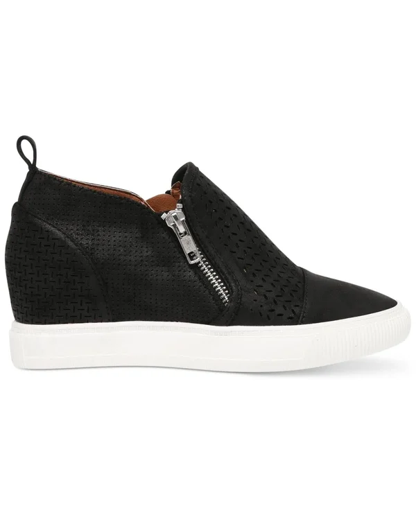 DV Dolce Vita Krissa Perforated Wedge Sneakers - Soft Gold