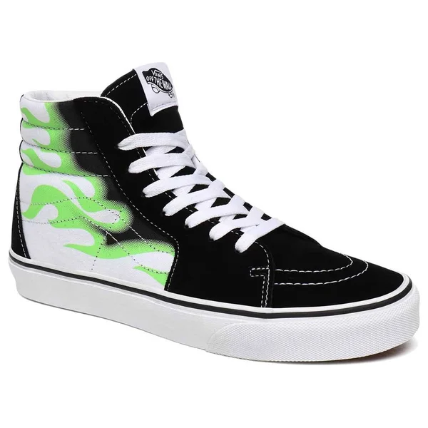 Vans Sk8 Hi Shoes (flame black/true white)