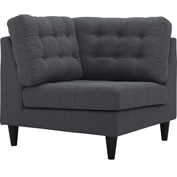Modway Empress Upholstered Fabric Corner Sofa - Wheatgrass