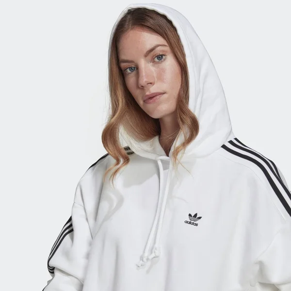Adidas Originals Women's Short Hoodie, Large, White