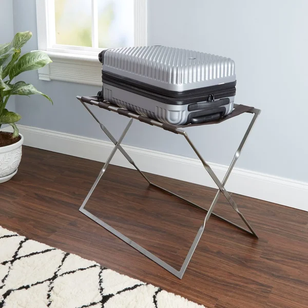 Silverwood Dylan Metal Folding Luggage Rack in Silver