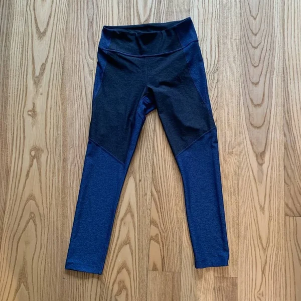 Outdoor Voices Pants & Jumpsuits, Nwt Outdoor Voices 34 Two-Tone Leggings, Color: Black/Blue, Size: S, Poshfactore&s Clo