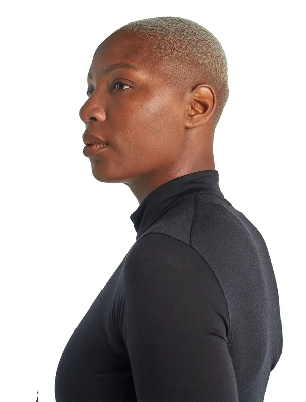 Icebreaker Women's Amplify LS Half Zip Top - Xs - Black