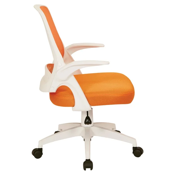 Ave Six Jackson Modern Desk Chair - Orange/White