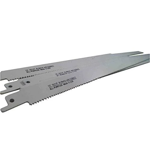 Disston E0102828 12 x 3/4 x .035-Inch Blu-Mol Bi-Metal Reciprocating Saw Blades - All Purpose Cutting, 10/14 Teeth per inch, 300