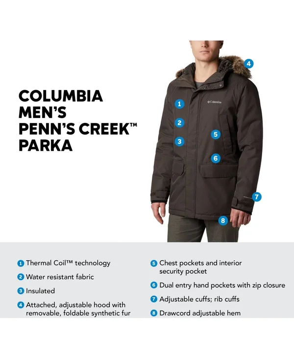 Columbia Men's Penns Creek II Parka - Small - Black