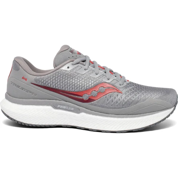 Saucony Men's Triumph 18 Running Shoes - Alloy/Red W, 11.5