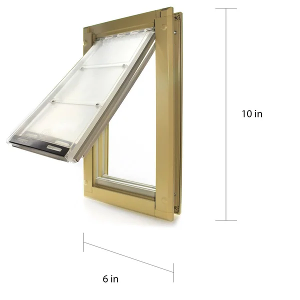 Endura Flap Double Flap Pet Door for Doors - Black - Medium