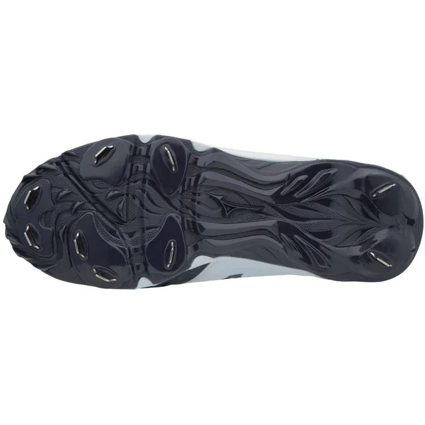 Mizuno - 9-Spike Advanced Sweep 4 Low Women's Metal Softball Cleat, White-Navy, Size 8