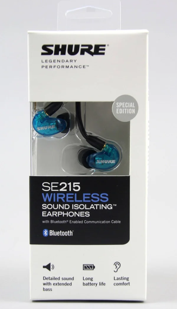 Shure SE215SPE-B-BT1 Sound Isolating Bluetooth Wireless Earphones Blue