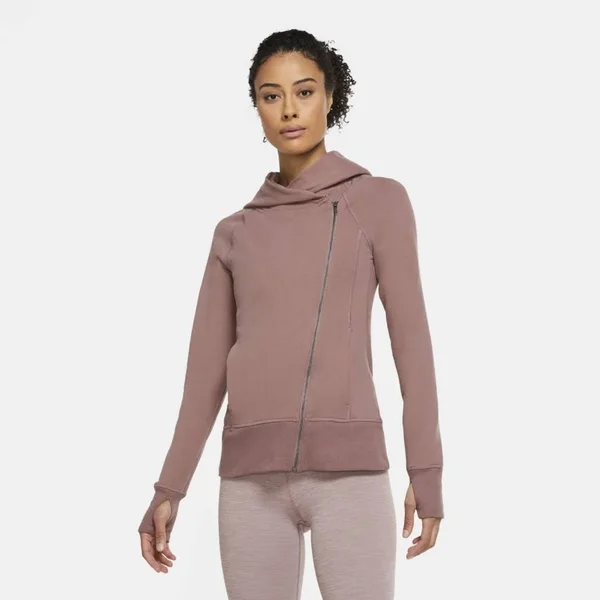Nike Yoga Women's Full-Zip Hoodie in Purple - Size: Medium, CU5321-298