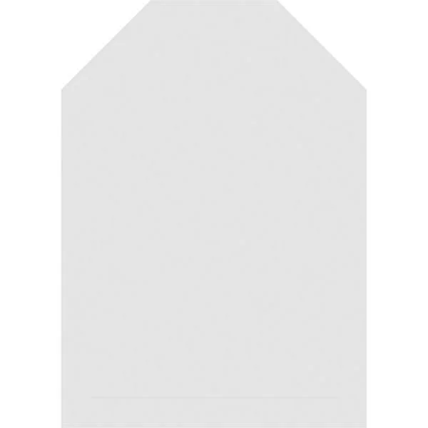 Ekena Millwork GVPOT34X3803SN 34x22W x 38x22H Octagonal Top Surface Mount PVC Gable Vent: Non-Functional, w/ 2x22W x 2x22P Brick