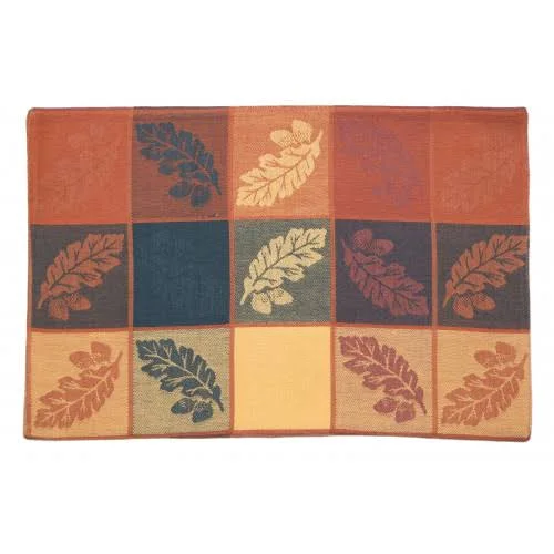 AG-02357S-4 19 in. Ribbed Placemats Pine Hurst - Set of 4 CO1382607