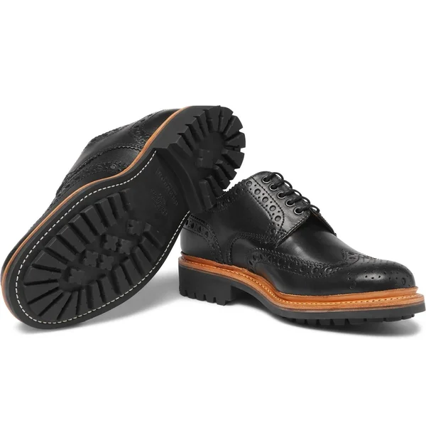 Grenson Black Archie Brogues